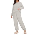thumbnail image 1 of WCJM Women Fleece Pajama Set Knit Oversized Sweater Sleepwear 2026 Fall Winter Loungewear 2 Piece Womens Pajama Sets Fleece Pajamas Comfortable Tops Sleep Pants Lounging Warm Sleepwearï¼Xxxxxl), 1 of 4