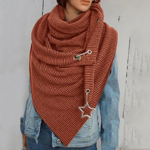 GTEYOIJN Women Solid Scarf Fashion Retro Female Multi-Purpose Shawl Scarf Scarf Tops for Women