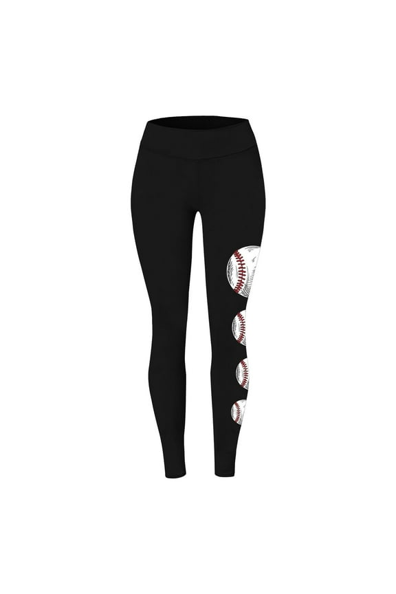 Women's Baseball-Printed Yoga Trousers Cargo Pants Women Sports Fitness Pants Women's High Dry Run Yoga Pants Tights Sensation Cropped Pants