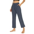 thumbnail image 1 of GTEYOIJN Women's High-Waisted Stretch Pants with Slit Cuffs for Summer Casual Yoga Short Sleeve Cardigans for Women Pants for Women High Waisted Crop Work Pants Summer Casual Slacks Yoga Dress Pant, 1 of 7