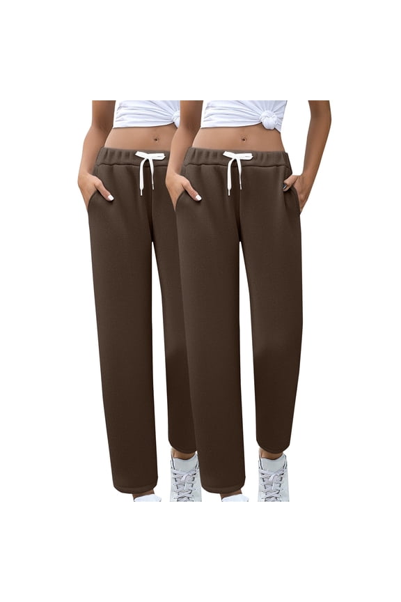Women's High Waisted Wide Leg Jeans Button Decorated Casual Stretchy Demin Pants with Pockets 2 Piece Women's Casual Sport Pants