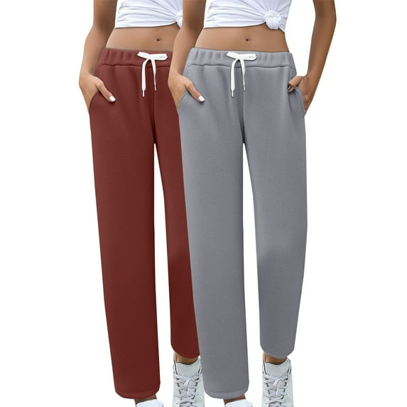 GTEYOIJN Women's Legendary Mid Rise Flare Jean 2 Piece Women's Casual Sport Pants