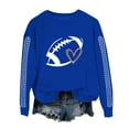 thumbnail image 1 of GTEYOIJN Women's Rugby Hoodie without a Cap Sweatshirts for Women Football Funny Sweatshirt for Women Graphic Print Sunday Casual Long Sleeve Crewneck 2025 Fall Pullover, 1 of 4
