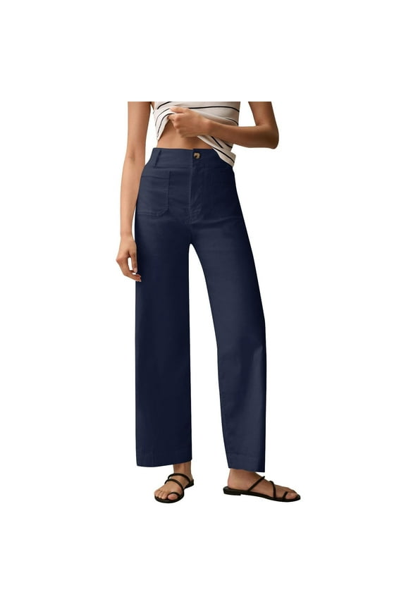 Women's Solid-Colored Casual Pants Have No Elasticity Red Cardigan Women Fashion Solid Color Elastic Long Pants Leisure Trousers