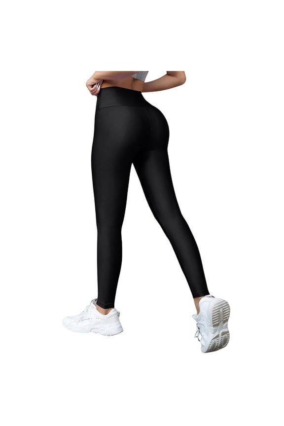 Women's Sports Slim Fit Slimming High Yoga Pants Nylon High Waisted Glossy Leggings Long Wide Leg Yoga Pants Trendy Pants Breathable Leggings