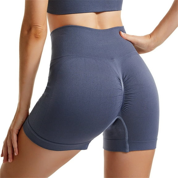 GTEYOIJN Womens Yoga Hot Shorts Elastic Waist Pants Women's Workout Shorts Workout Yoga Shorts for Women 5 Inches Spandex High Waisted Soft Biker Shorts Women Dance Volleyball Sports Running