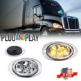 thumbnail image 1 of GTINTHEBOX 2PC Clear Amber LED Cab Side Marker Signal Light For Freightliner Cascadia 2008-2017, 1 of 11