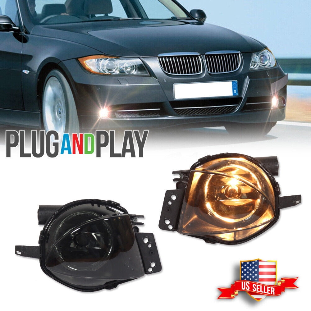 GTINTHEBOX 2PC Smoke Fog Lights Bumper Lamps For 2006-2008 BMW E90 323i ...
