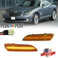 thumbnail image 1 of GTINTHEBOX 2X Full LED Amber Lens Front Side Marker Lights For 2004-2008 Chrysler Crossfire, 1 of 11