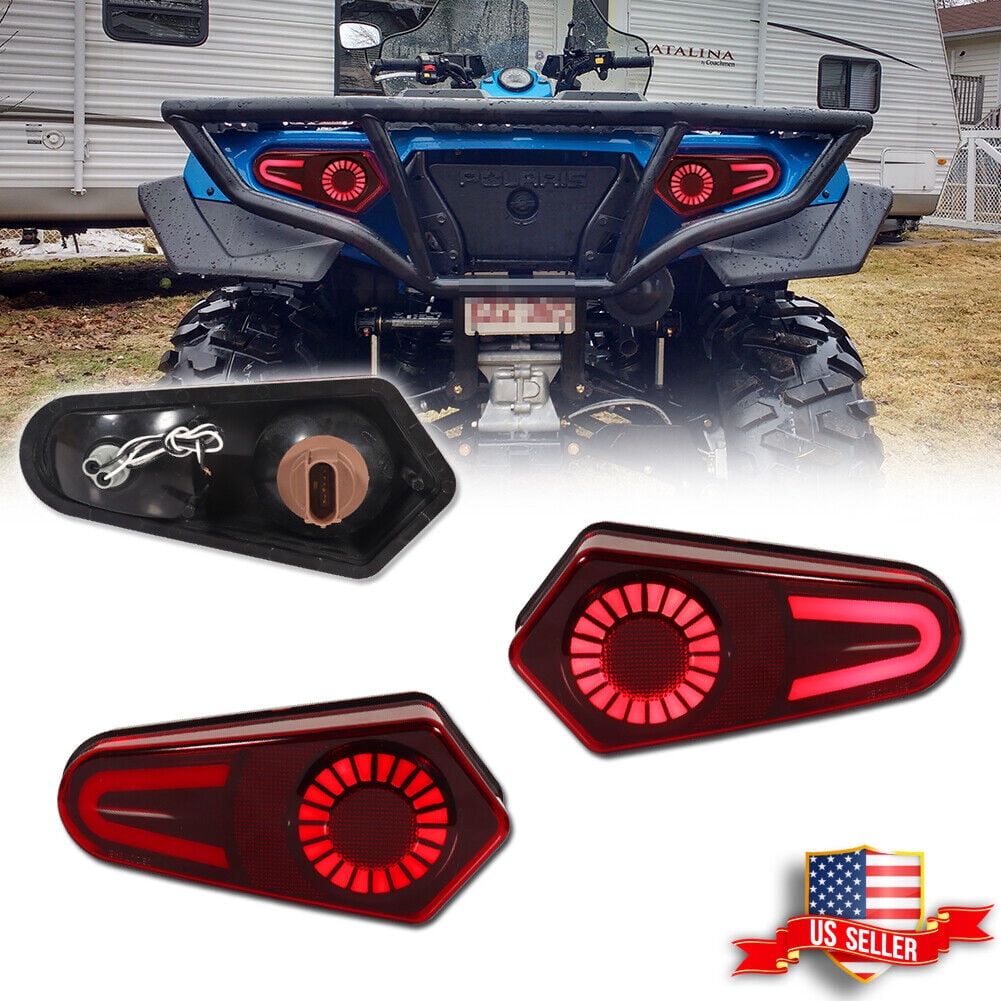 GTINTHEBOX 2X Red Lens LED Tail Lights For 2009-2022 Polaris