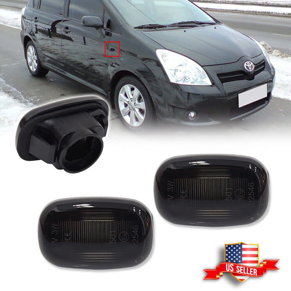 2 Clear LED Side Indicator Repeater Lights – Fits Toyota Celica, Corolla, Supra, Yaris