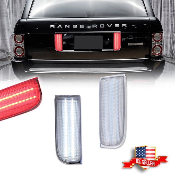 Range Rover Lear Rear GTINTHEBOX 2x Clear LED Rear Tailgate Reverse Backup Lights For Land ...