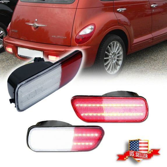 GTINTHEBOX 2x Euro Clear Rear Backup Reverse LED Tail Lights for 2006-2010 Chrysler PT Cruiser