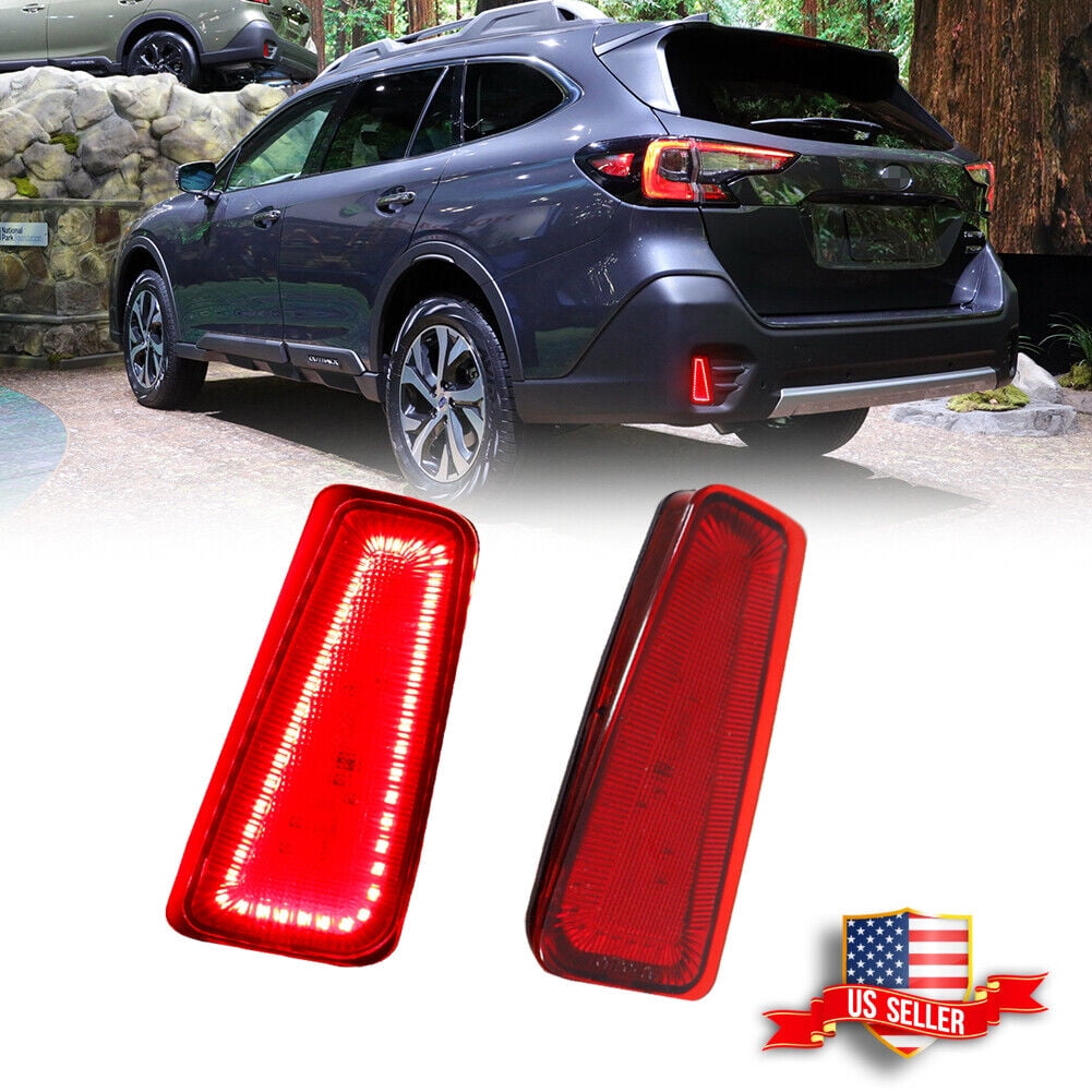 2015 Subaru Outback Brake Light Flashing GTINTHEBOX 2x Rear Bumper Reflector Red LED Tail Brake Lights For 2015