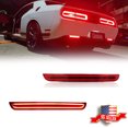 thumbnail image 1 of GTINTHEBOX  2x Red Lens LED Rear Reflectors Brake Tail Lights For 2015-2022 Dodge Challenger, 1 of 10