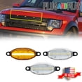 thumbnail image 1 of GTINTHEBOX 3PCS Clear Lens Amber LED Front Grille Running Light For 2010-2014 Ford F150 Raptor, 1 of 11