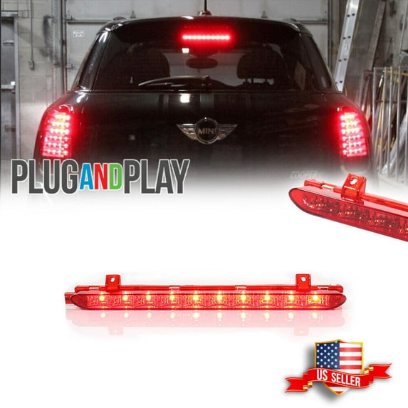GTINTHEBOX Bright Red High Mount Brake Stop LED Light For MINI Cooper R55 R56 R57 R58 R60