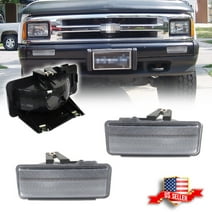 GTINTHEBOX Clear Front Bumper Turn Signal Lights For 1994-1997 Chevy S10 Blazer GMC Sonoma