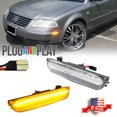 thumbnail image 1 of GTINTHEBOX Clear Lens Amber LED Front Bumper Side Marker Light For 2001-2005 VW Passat B5.5, 1 of 12