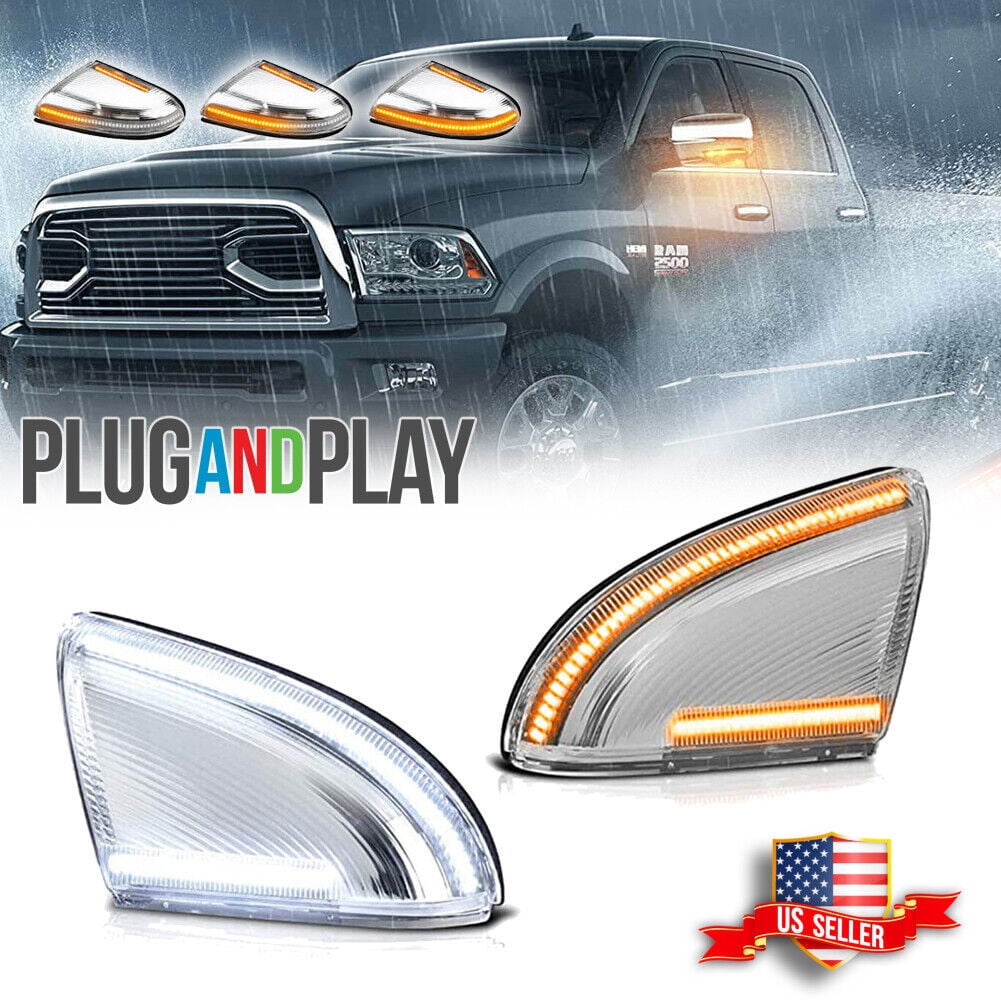 Ram 1500 Tow Mirrors LH RH Front Mirror Turn Signal Puddle Light Lamp For 09-18 - Foto 14