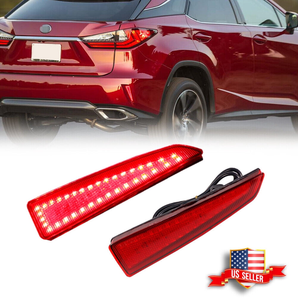 GTINTHEBOX Rear Bumper Reflector Red LED Tail Brake Lights For 2016 ...