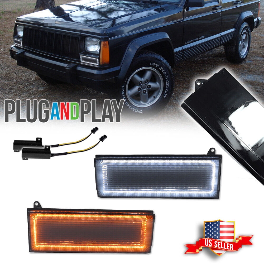 GTINTHEBOX Smoke Switchback LED Turn Signal Lights For 1984-1996