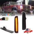 thumbnail image 1 of GTINTHEBOX Smoked Amber LED Front Side Corner Parking Marker Lights For 1997-2001 Jeep Cherokee, 1 of 11