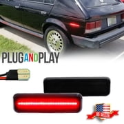 GTINTHEBOX Smoked Lens Red LED Rear Side Marker Signal Lights For Dodge Plymouth 03587440
