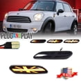 thumbnail image 1 of GTINTHEBOX Union Jack Smoke Amber LED Front Side Marker Light For 2011-2016 Mini Cooper R60 R61, 1 of 11