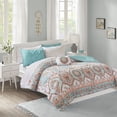 thumbnail image 1 of GTNSHUAI 8-Piece Comforter Set Bed-in-a-Bag with Bed Sheets, Queen, Aqua, 1 of 6