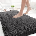 thumbnail image 1 of GTNSHUAI Extra Thick Luxury Chenille Bathroom Rug, Non-Slip Absorbent Bath Mat, 16" x 24", Dark Gray, 1 of 6