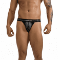 thumbnail image 1 of GTOPX MAN Men's Underwear Breathable Mesh Thongs , 2-Pack, Black, Size L, 1 of 8