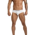 thumbnail image 1 of GTOPXMAN Men's Underwear Low Rise Briefs, 3-Pack, Size L, White, 1 of 7