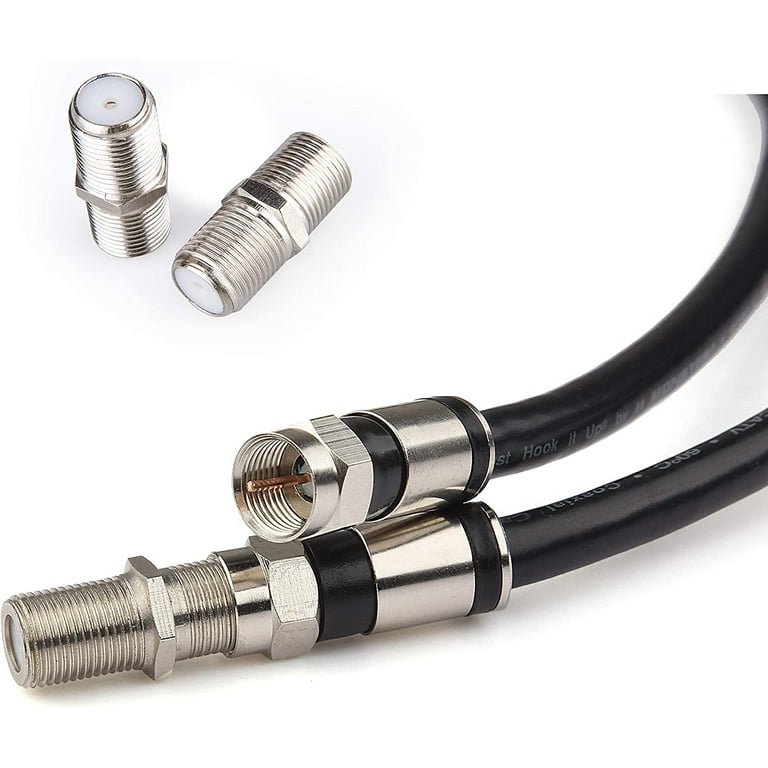 SatelliteSale Digital RG-6/U 75 Ohm Coaxial Cable with F-Type Waterpro