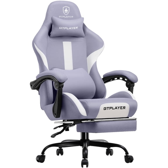 GTPLAYER Ace ProMotion Fabric Gaming Chair with Footrest, Purple