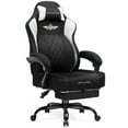thumbnail image 1 of GTPLAYER Big and Tall Ergonomic High Back Breathable Fabric Gaming Computer Chair with Strong Lumbar Support and Footrest, Black, 1 of 10