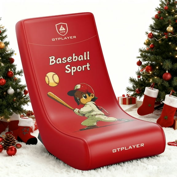 GTPLAYER Floor Rocker Gaming Chair，Red