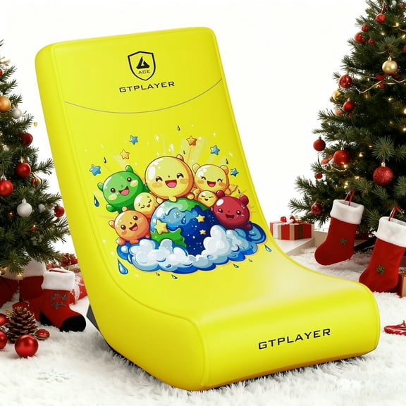 GTPLAYER Floor Rocker Gaming Chair，Yellow