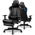 thumbnail image 1 of GTPLAYER Gaming Chair with Bluetooth Speakers and Footrest, Ergonomic Gamer Chair with Reclining Backrest, 3D Armrests, Adjustable Seat Height, Computer Desk Chair for Adults (Black), 1 of 9