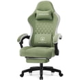 thumbnail image 1 of GTPLAYER Ergonomic High Back Pocket Spring Cushion Gaming Chair with Footrest & Linkage Armrests, Green, 1 of 8