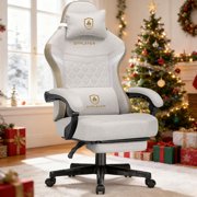 GTPLAYER Gaming Chair, Fabric Ergonomic Office Chair with Footrest and Lumbar Suppor for Adult, Orange