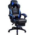 thumbnail image 1 of GTPLAYER Gaming Chair with Footrest, Big and Tall Game Chair 350lb Racing Style Computer Chair, Ergonomic Executive Office Chair High Back with Lumbar Support and Recliner, Blue, 1 of 7