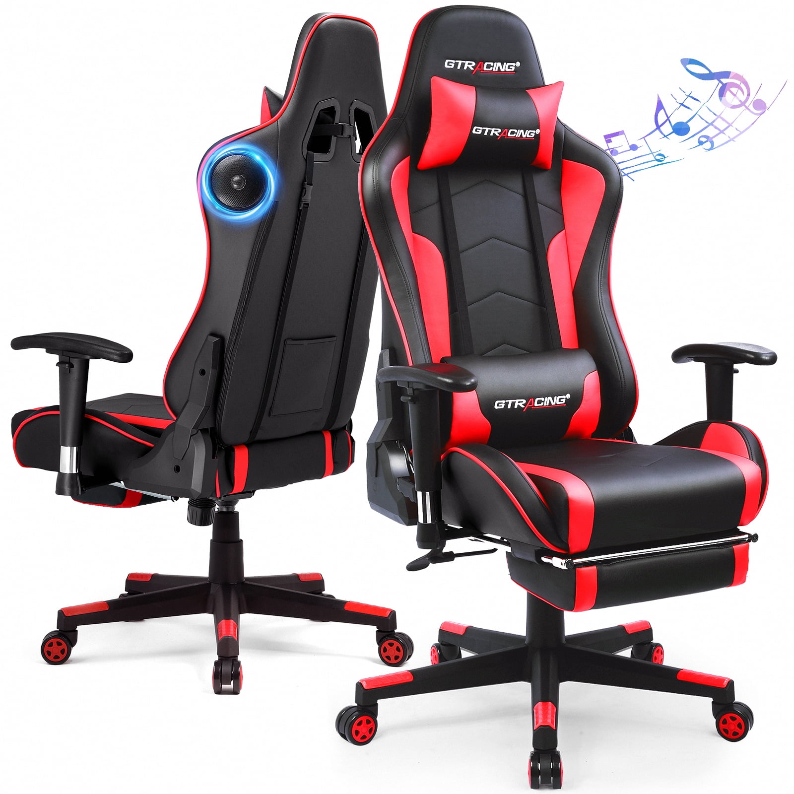 GTPLAYER Gaming Chair with Bluetooth Speakers Music Office Chair