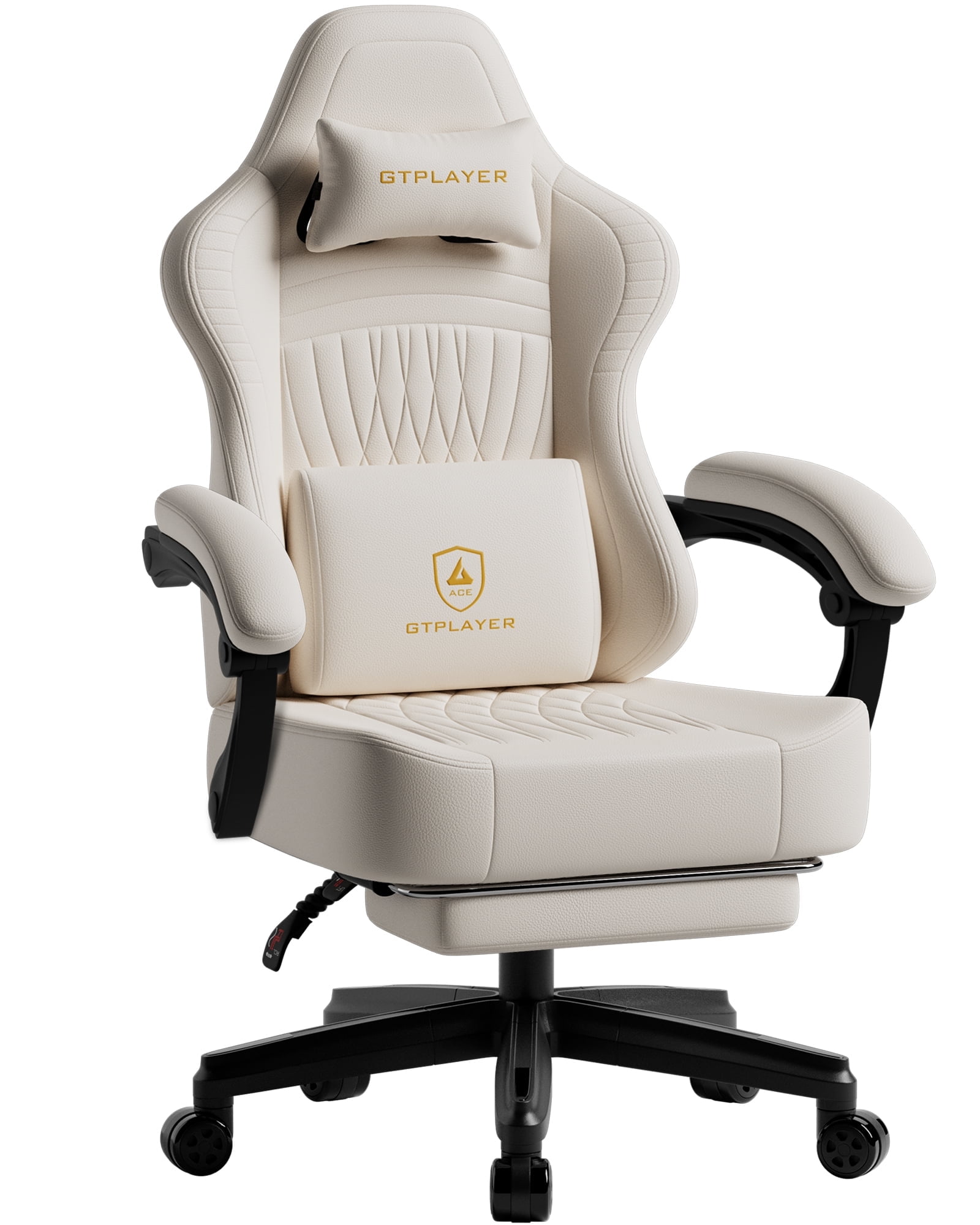 GTPLAYER Gaming Chair with Footrest, Bluetooth Speakers