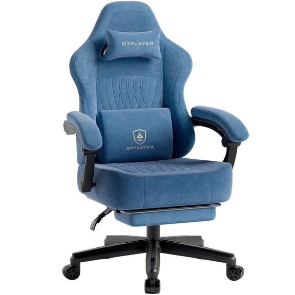 GTPLAYER Gaming Chair with Footrest, Bluetooth Speakers