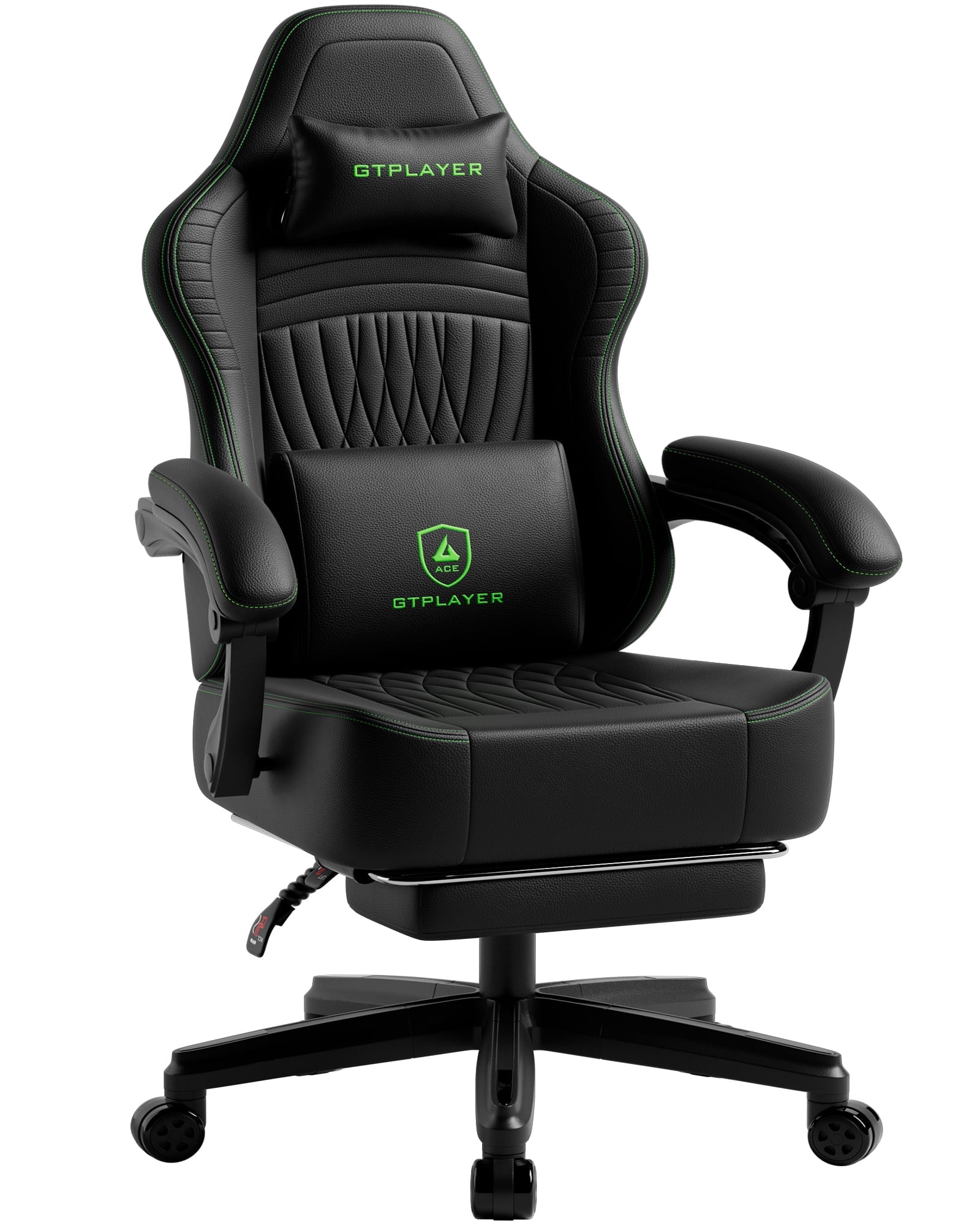 GTPLAYER Gaming Chair with Footrest, Bluetooth Speakers