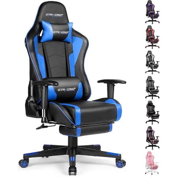 GTPLAYER Gaming Chair with Footrest Speakers Video Game Chair Bluetooth Music Heavy Duty Ergonomic Computer Office Desk Chair
