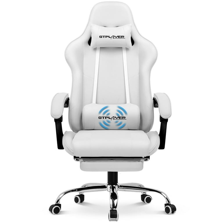GTPLAYER Gaming Chair with Lumbar Massage, Ergonomic Footrest