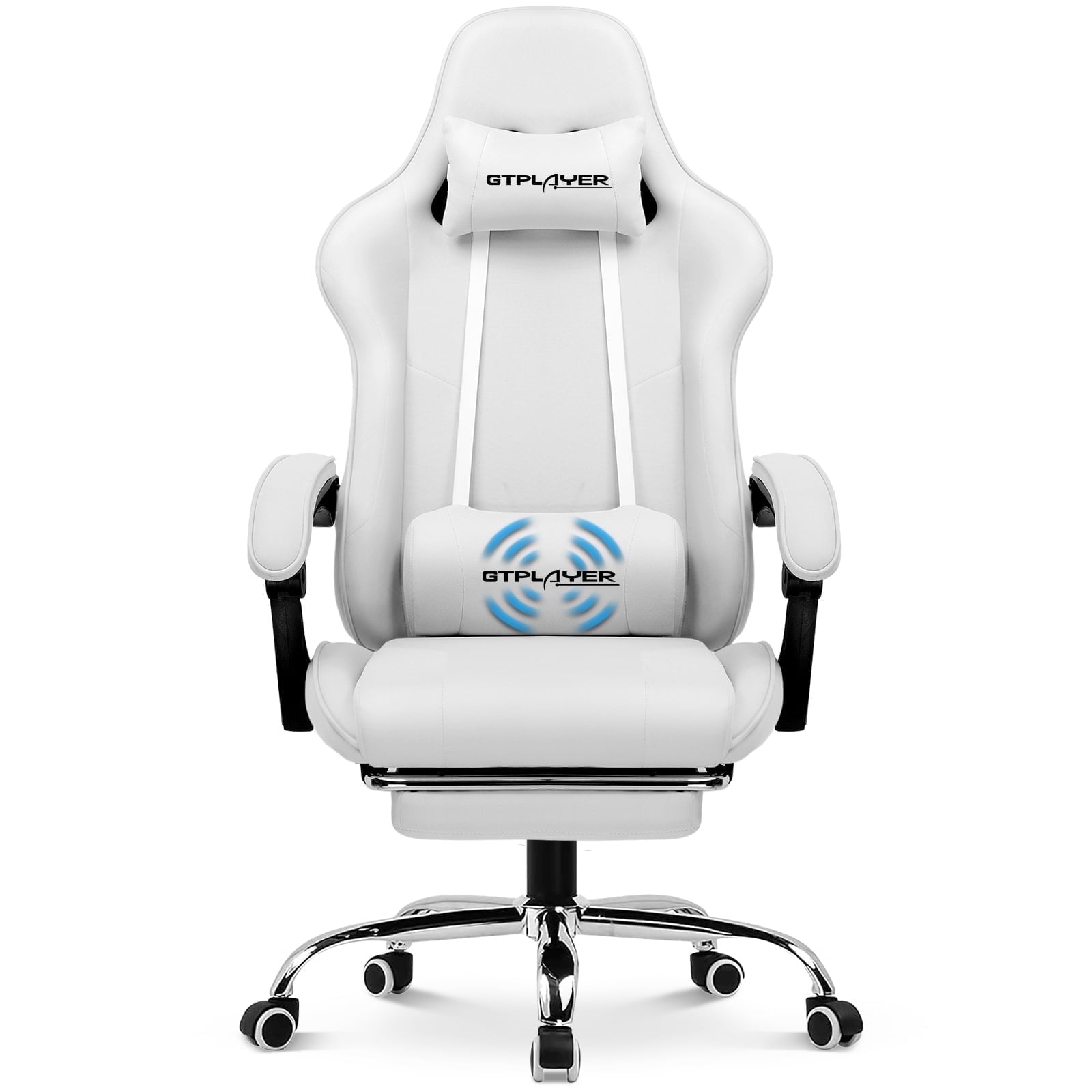 Chaise Gamer Ergonomique GTPLAYER – Avec Massage Lombaire USB, Repose-pieds Et Appuie-tête