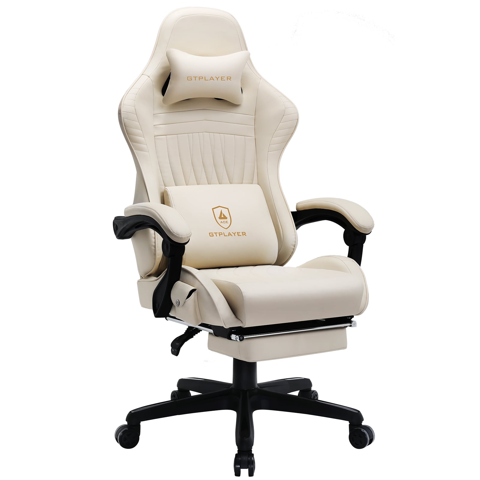 GTPLAYER PRO Gaming Chair with Footrest, Dual Bluetooth 5.1 Speakers PU